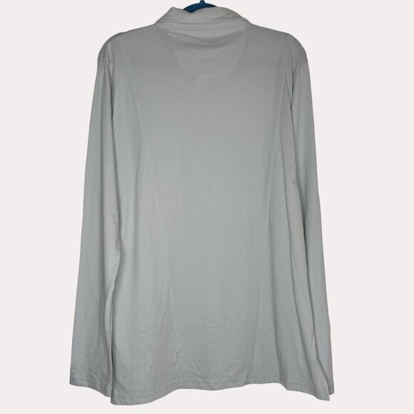 Indigenous Mens Ice Theory Polo Shirt Knit Top Gray Long Sleeve M NWT bv - Picture 3 of 10